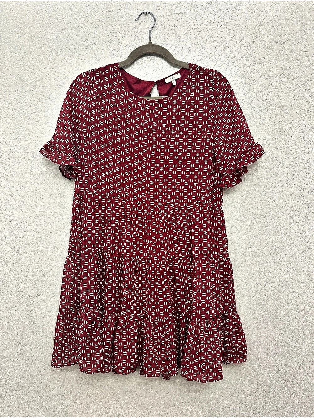 J.ODIFL Red & White Mini Dress Size Small Like New